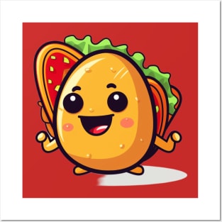 kawaii Taco T-Shirt cute potatofood funny Posters and Art